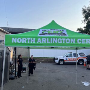 a pop-up canopy with a quality canvas